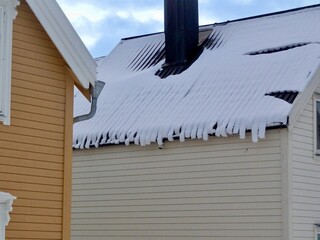 You've heard of icicles, but maybe not snow sheets. That's how the snow melts off rooftops in...