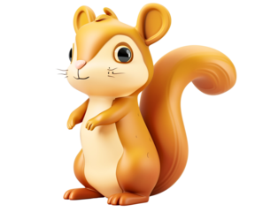 Squirrel and mouse cartoons with acorn, bear, and dog characters in a fun, cute illustration