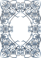 Antique flowers frame 2