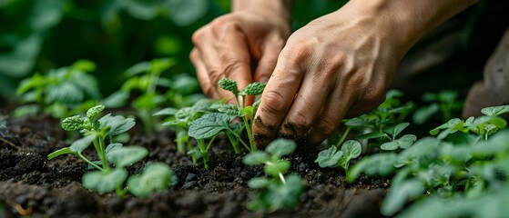 Sowing the Seeds of Tomorrow: Non-GMO Farming. Concept Agricultural Sustainability, Organic Practices, Food Security, Community Gardens - obrazy, fototapety, plakaty