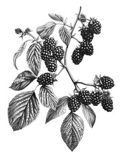 Fototapeta premium Seamless vector pattern with vines and branches overflowing with ripe summer berries like grapes, raspberries, and blackberries