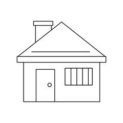 House building line icon. house icon, home, line symbol on white background. Home simple line vector icon. Real Estate symbol, logo illustration. Vector illustration. Eps file 280.