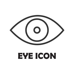 Eye line icon. Eye with black pupil simple line vector icon. Symbol, logo illustration. Vector illustration. Eps file 292.