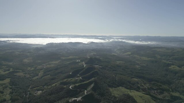 Aerial View of Urubici and Surrounding Mountains in the Serra Catarinense Region