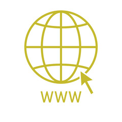 Internet icon. Www search bar icon. Website icon. World wide web symbol. Internet symbol for your web site design, app, UI. Flat design. Vector illustration. Eps file 321.