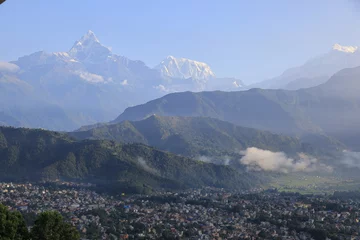Crédence de cuisine en verre imprimé Annapurna annapurna himalaya nepal