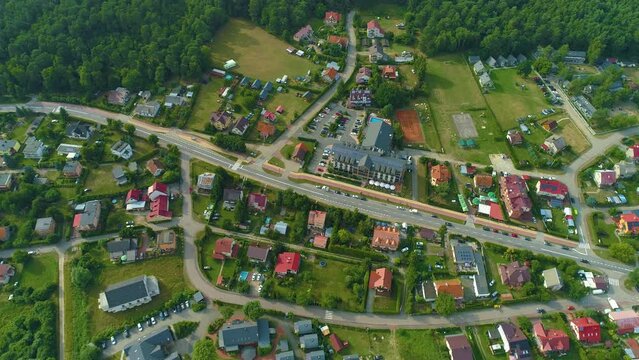 Beautiful Landscape Centrum Katy Rybackie Piekny Krajobraz Aerial View Poland