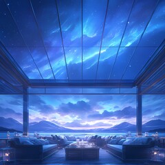 Breathtaking Aurora Borealis Views from a Luxurious Alcove – the Perfect Hideaway for Tranquility and Indulgence