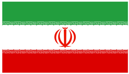 The National Flag of Iran. Vector file. - obrazy, fototapety, plakaty