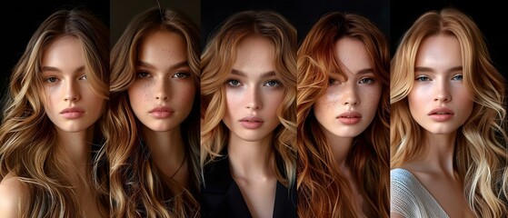 Balayage Elegance: A Spectrum of Hair Highlights. Concept Hair Styling, Hair Coloring, Balayage Highlights, Elegance, Hair Trends