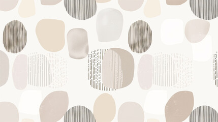 Scandinavian inspired pattern illustration minimal light airy cream and beige contemporary - 784077141