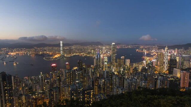 Hyperlapse video of Hong Kong city in daytime