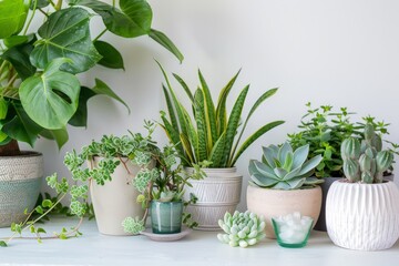 Variety of Indoor Plants in Pots for Home Decor