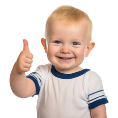 Cute baby has funny emotion and gesture transparent background