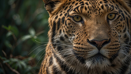Obraz premium close up portrait of a leopard, close up of a leopard