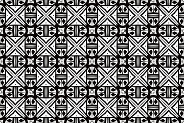 Seamless Digital Geometric Tile Fabric Visual Texture Textile Design Cloth Symmetric Graphic Template Background Interior Wallpaper Fashion Art Pattern.