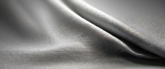 Obraz premium This image captures the elegant and luxurious essence of a close-up, detailed view of a silky smooth silver-colored fabric