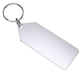 Blank keychain isolated on transparent background