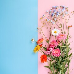 top of mixed bouquet on table