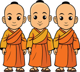 illustration of a monk