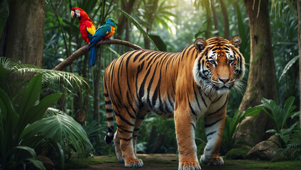 tiger in the zoo
