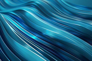 abstract waving stripes background in blue tones digital ilustration