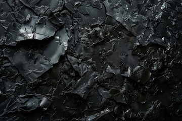 black abstract lava stone texture background dark and moody digital ilustration - obrazy, fototapety, plakaty