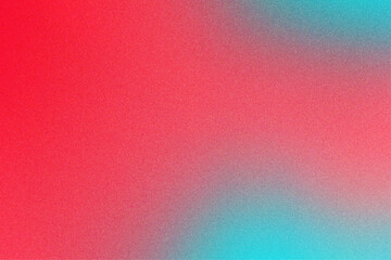 Modern Color Palette with Grainy Texture Gradient in Red Pink and Turquoise