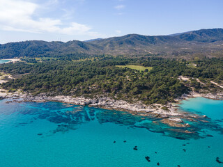 Sithonia coastline near Orange Beach, Chalkidiki, Greece