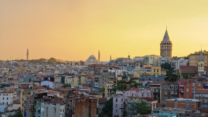 Beautiful scenery of Istanbul skyline