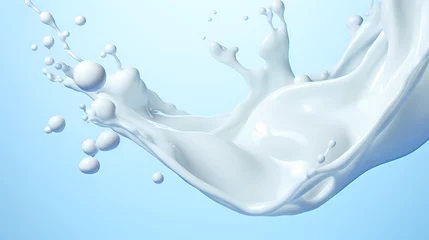 Rolgordijnen milk splash liquid effect © jiejie