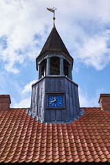 Ebeltoft / Denmark: Ridge turret on the roof of the old, historic city hall