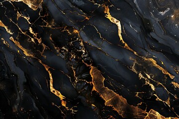 luxurious black and gold marble texture background natural stone pattern with golden veins premium quality abstract wallpaper digital ilustration