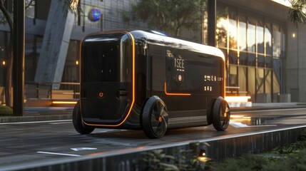 A futuristic take on a delivery service with sleek 3d designs  AI generated illustration