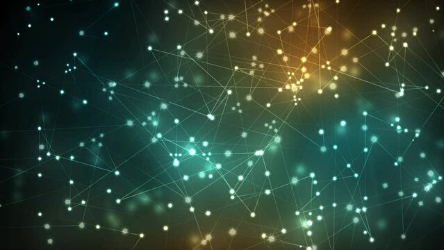 Abstract futuristic communication neon low poly background. Seamless looping technology motion design. Video animation Ultra HD 4K 3840x2160