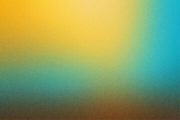 Yellow Brown and Turquoise Gradient Background with Grainy Texture Effect
