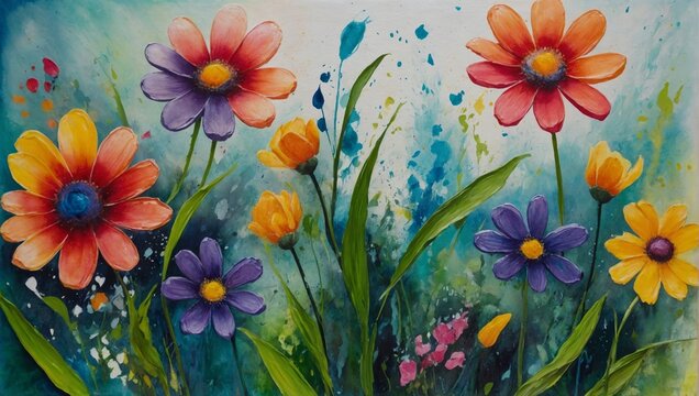 watercolor painting flowers