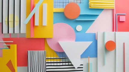 Abstract art inspired by office supplies   AI generated illustration