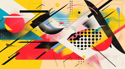 Abstract art inspired by office supplies   AI generated illustration