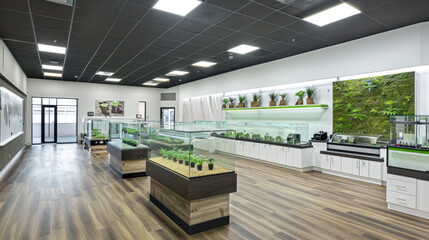 Fototapeta premium Interior of natural herbal skin care shop