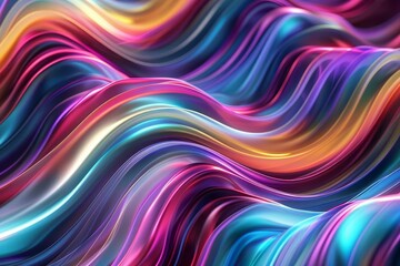 vibrant abstract background of bright wavy lines dynamic graphic design digital ilustration