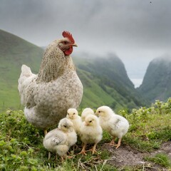 Hen, Chicks, Roaster