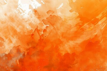 vivid orange watercolor wash uniform filled abstract background digital ilustration - obrazy, fototapety, plakaty