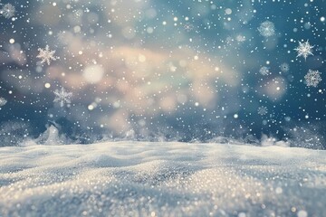 winter wonderland abstract background heavy snowfall with intricate snowflakes in the sky festive backdrop digital ilustration