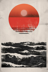 Abstrakcyjny zach&oacute;d słońca 