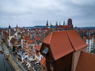 View of the Gdańsk  Old town. 