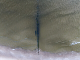 Breakwater, view from a drone.