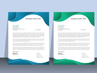 Simple minimal and elegant color combined business letterhead design for any uses.