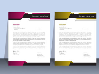 Simple minimal and elegant color combined business letterhead design for any uses.