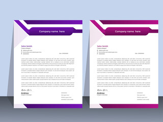 Simple minimal and elegant color combined business letterhead design for any uses.